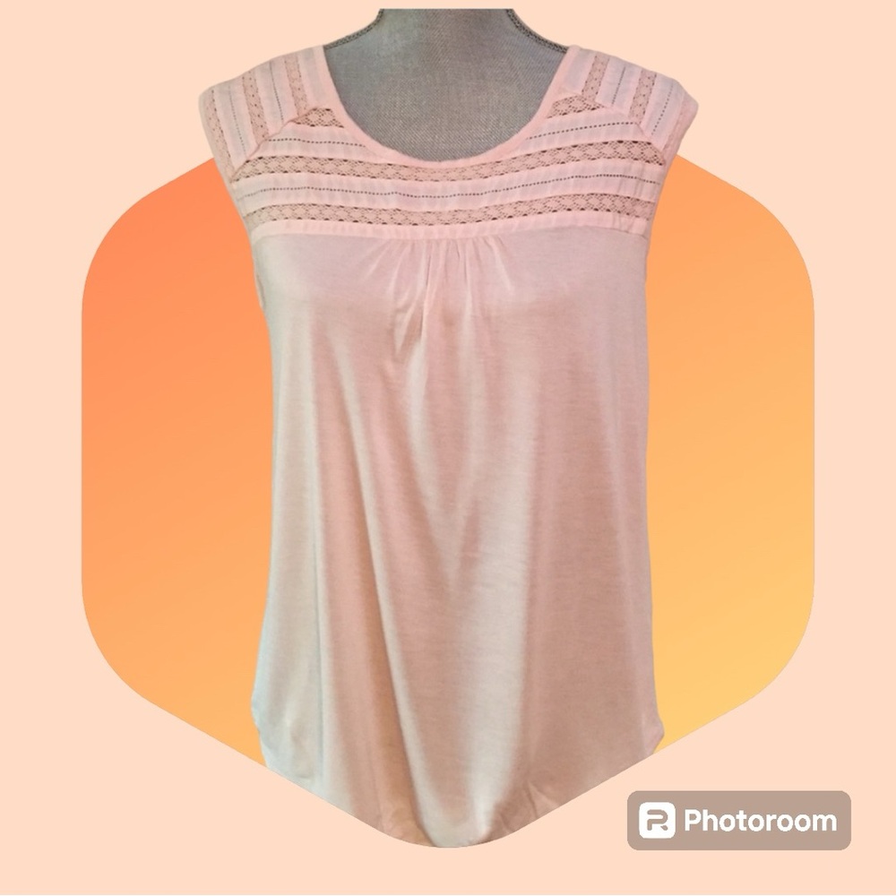 LAUREN CONRAD Pink Sleeveless Top - Size Small